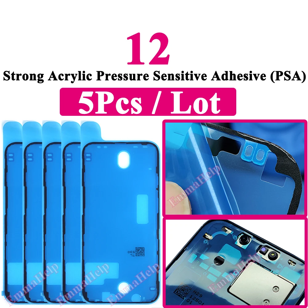 5pc Waterproof Frame Adhesive for iPhone 17 16 15 Pro Max Display Sealing Sticker High-Bond Acrylic PSA Repair Parts image 3