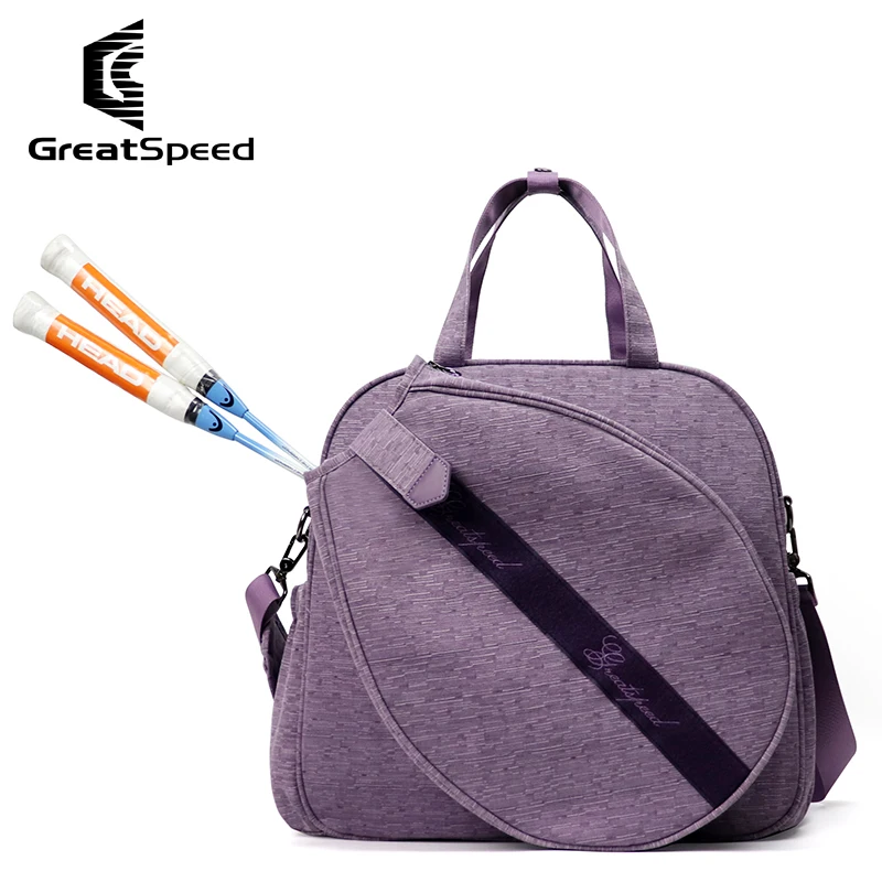 Purple Nylon Tennis Racquet Bag Portable Squash Tennis Badminton Shoulder Bags Women Professional RH2 Tennis Sporting Handbags
