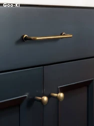 Brass Cabinet Handles Antique Bronze Drawer Knob Zinc Alloy Solid Retro Brass Bar Pull for Kitchen Dresser Wardrobe Cupboard