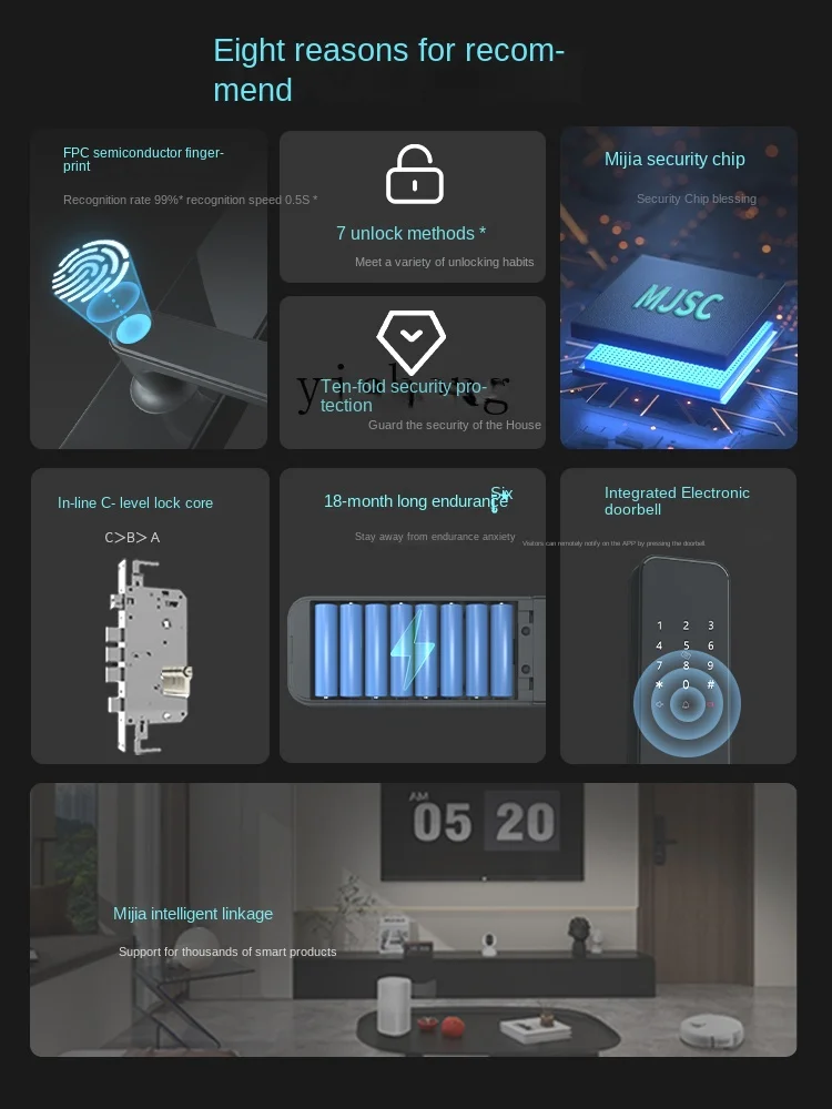 cc29 Smart Door Lock Fingerprint Password Lock Household Electronic Lock