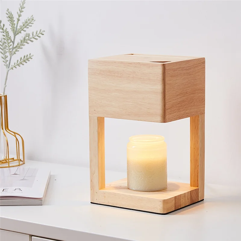 

AB46-Melting Wax Lamp Electric Candle Warmer Lamp Dimmable For Scented Candles For Desk Table Bedroom Night Lights UK Plug-B Dur