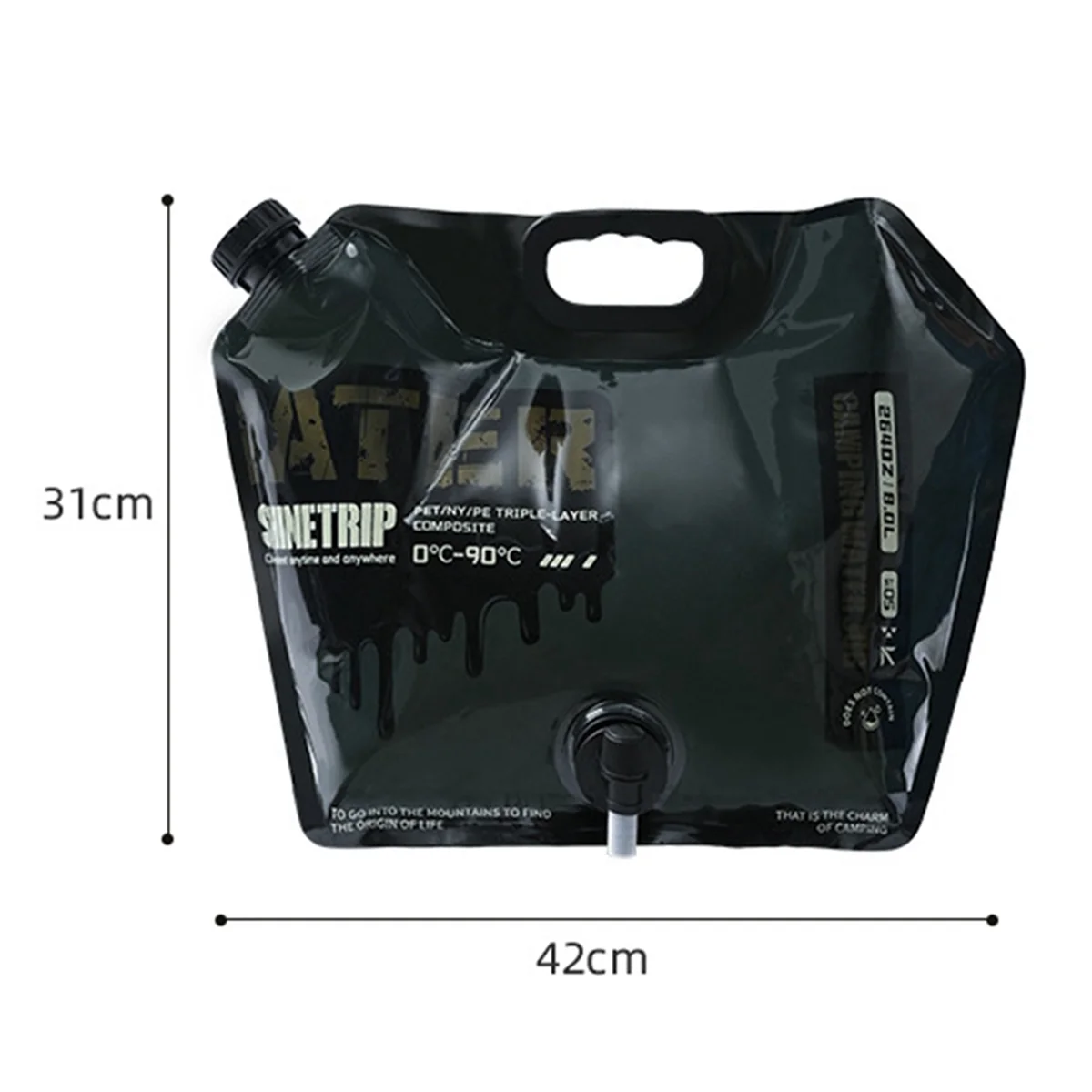 ShineTrip 8L Outdoor Camping Picnic Water Bag with Food Grade Material and Water Tap Portable Storage Bag