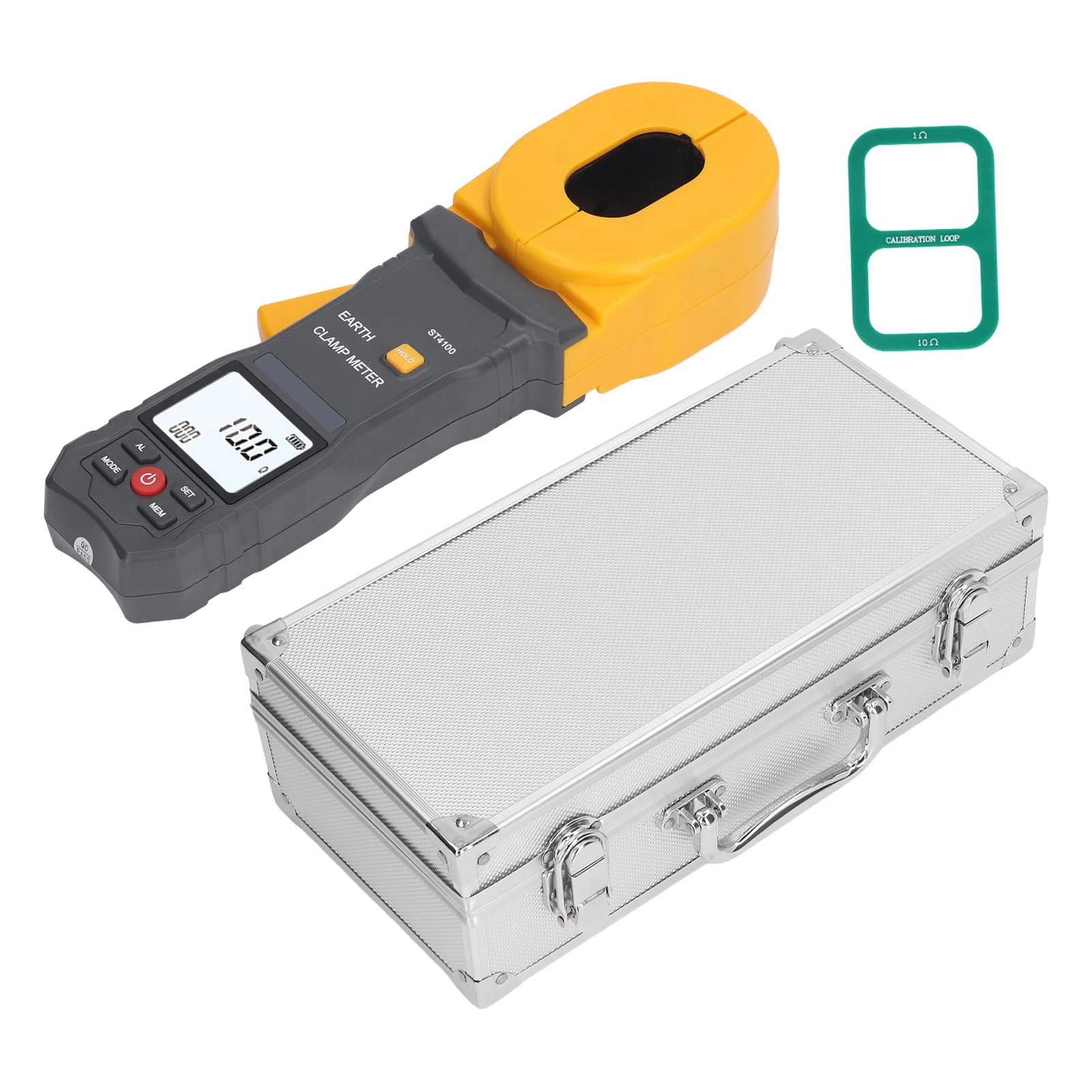 Ground Resistance Meter LCD Digital Clamp Ground Resistance Meter Auto Power Off Clamp Earth Resistance Meter Tester for Weather