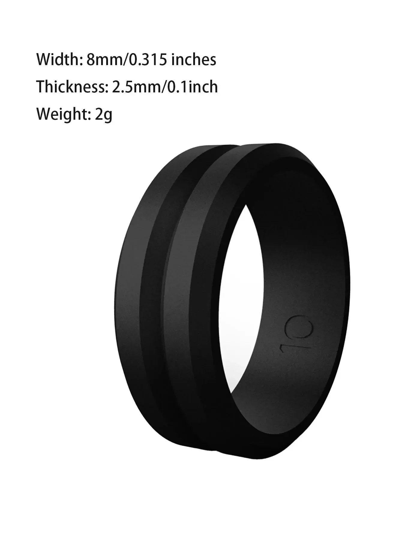 Men's Minimalist Silicone Ring, Simple Design Jewelry for Party, Daily Clothing Decor, Trendy All-match & Exquisite Jewelry for Birthday Gift, Active Sport