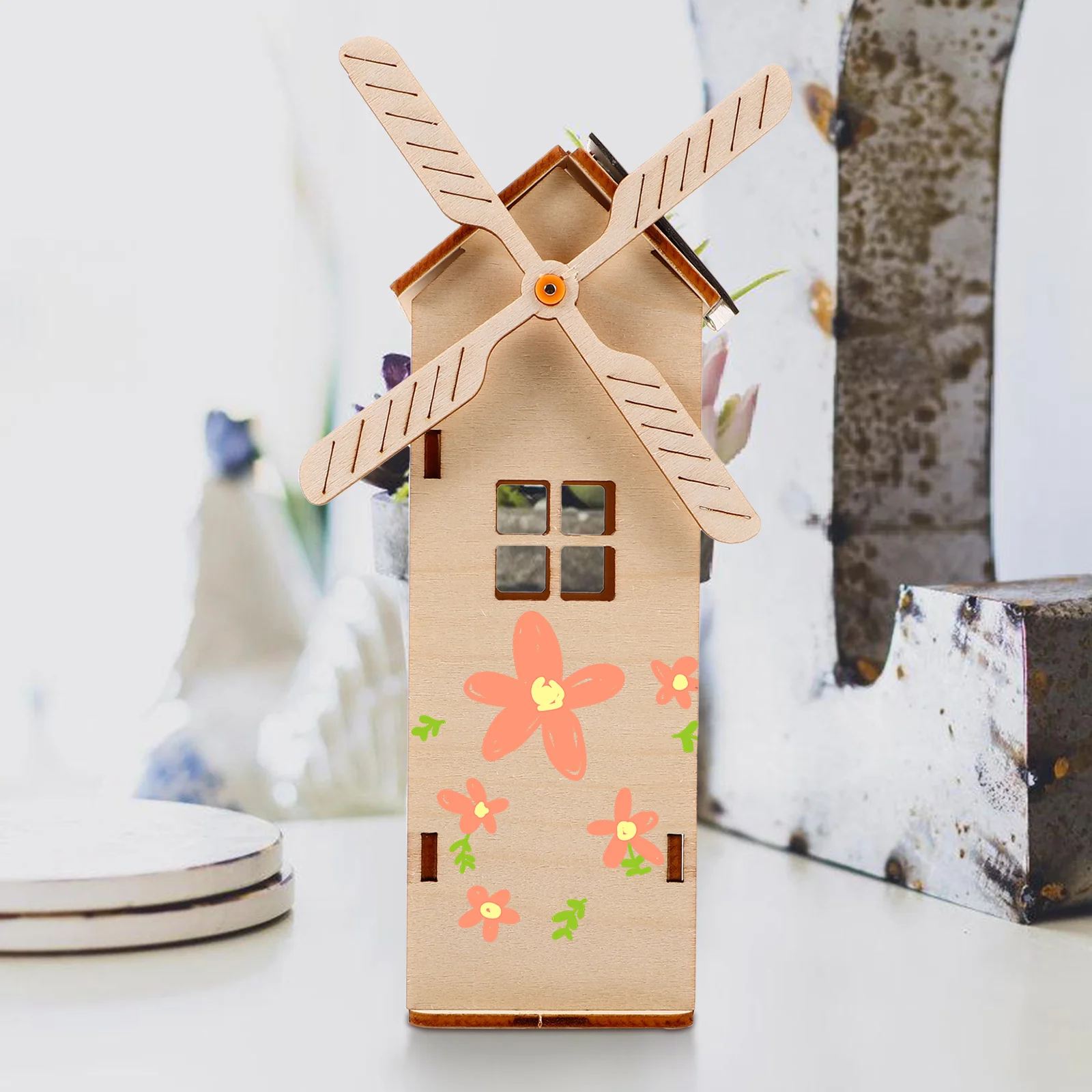 1 set di energia solare mulino a vento casa assemblaggio fai da te kit di esperimenti scientifici per bambini scienza di ingegneria solare fai da te incompiuta