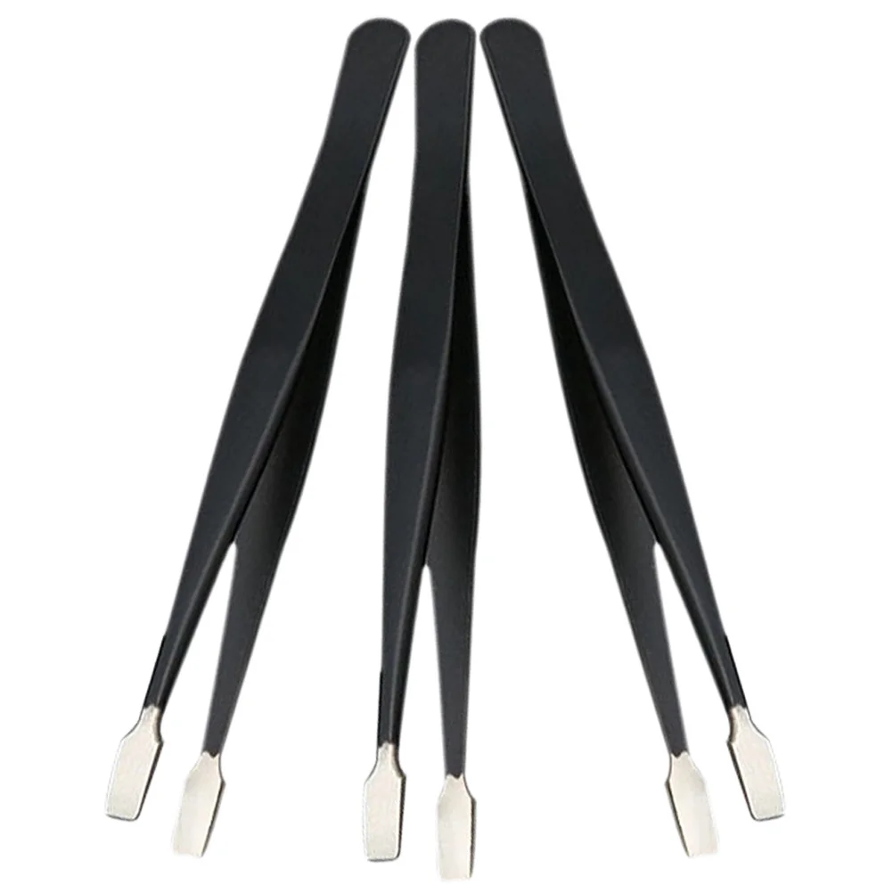 Pincettes à tampons en acier inoxydable, applicateur de cils, pincettes de précision pour la fabrication de bijoux, perles, faux cils, 3 pièces