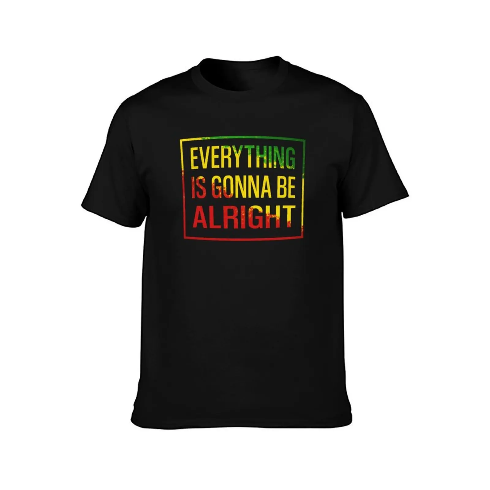 Everything is gonna be alright T-Shirt, Summer Casual Cotton Tee, Oversized Streetwear Tops, Vintage Graphic Print, 100% Cotton