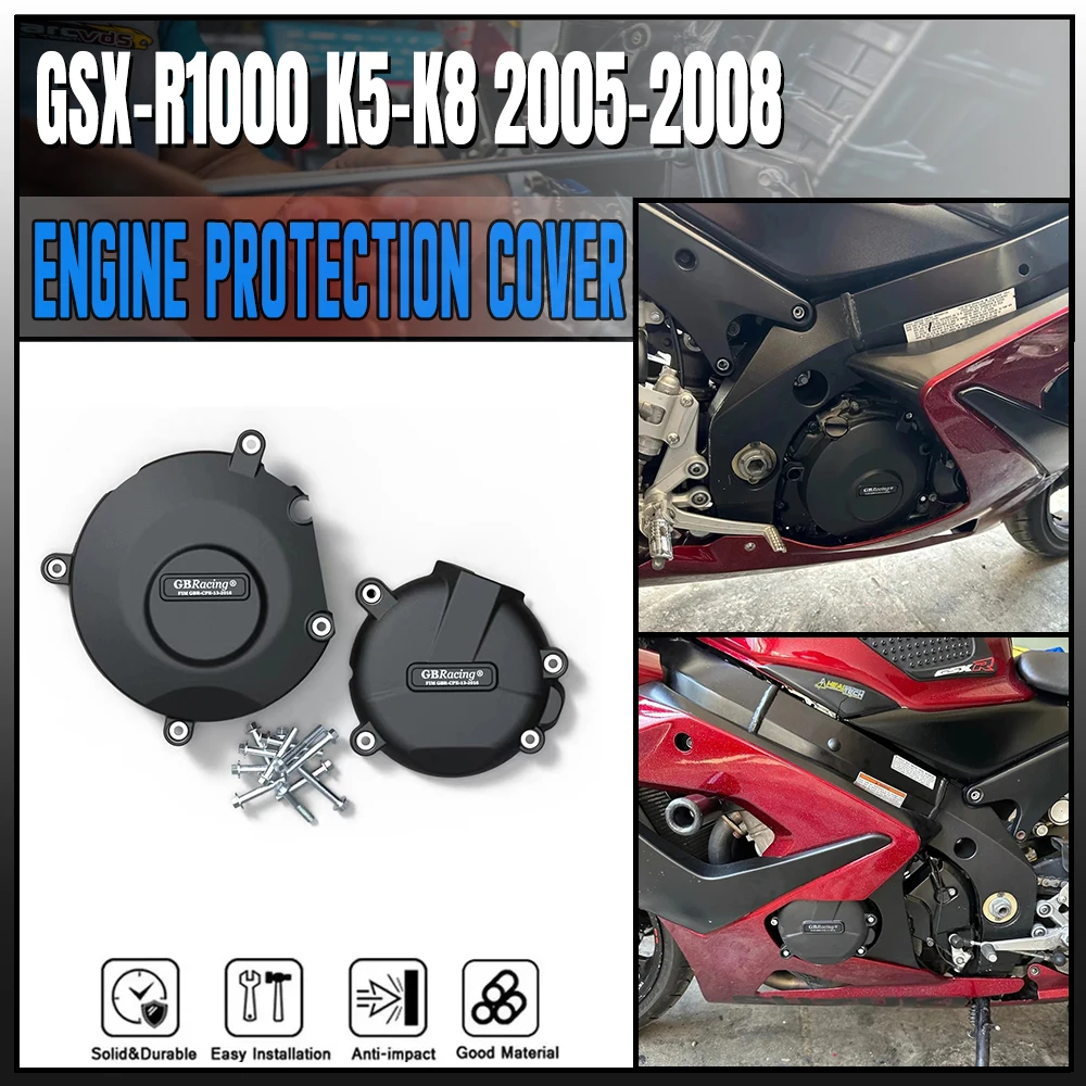 

Motorcycles Engine Protective Cover For SUZUKI GSX-R1000 GSXR1000 K5 K6 K7 K8 2005 2006 2007 2008 GBRacing Engine Cover