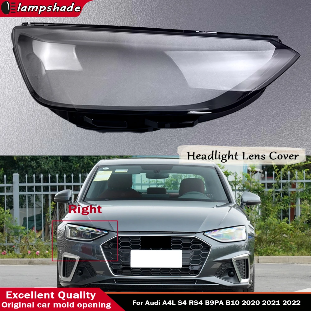 

Прозрачный абажур из плексигласа, корпус фары, крышка абажура для Audi A4L S4 RS4 B9PA B10 2020 2021 2022