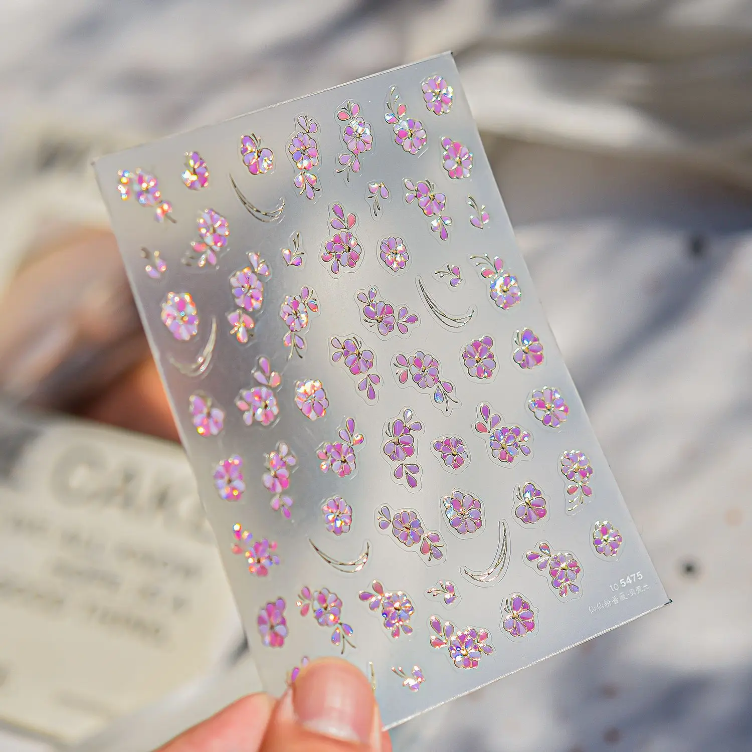 فلاش حالمة قليلا الطازجة الساخن ختم زهرة ملصقات الأظافر عالية الجودة 3D تصميم فن الديكور T-5477 #5