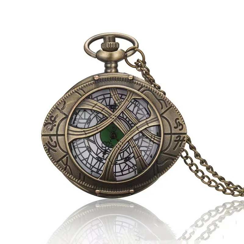 Creative Vintage Hollow Eye Pendant Quartz Watch Souvenir Sweater Chain Pocket Watch With Personality Gift