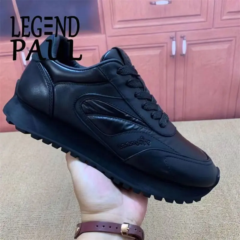 Men Classical Running Shoes Lightweight Suede Leather Sneakers Men Comfortable Outdoor Sport Shoes Breathable Flat Jogging Shoes