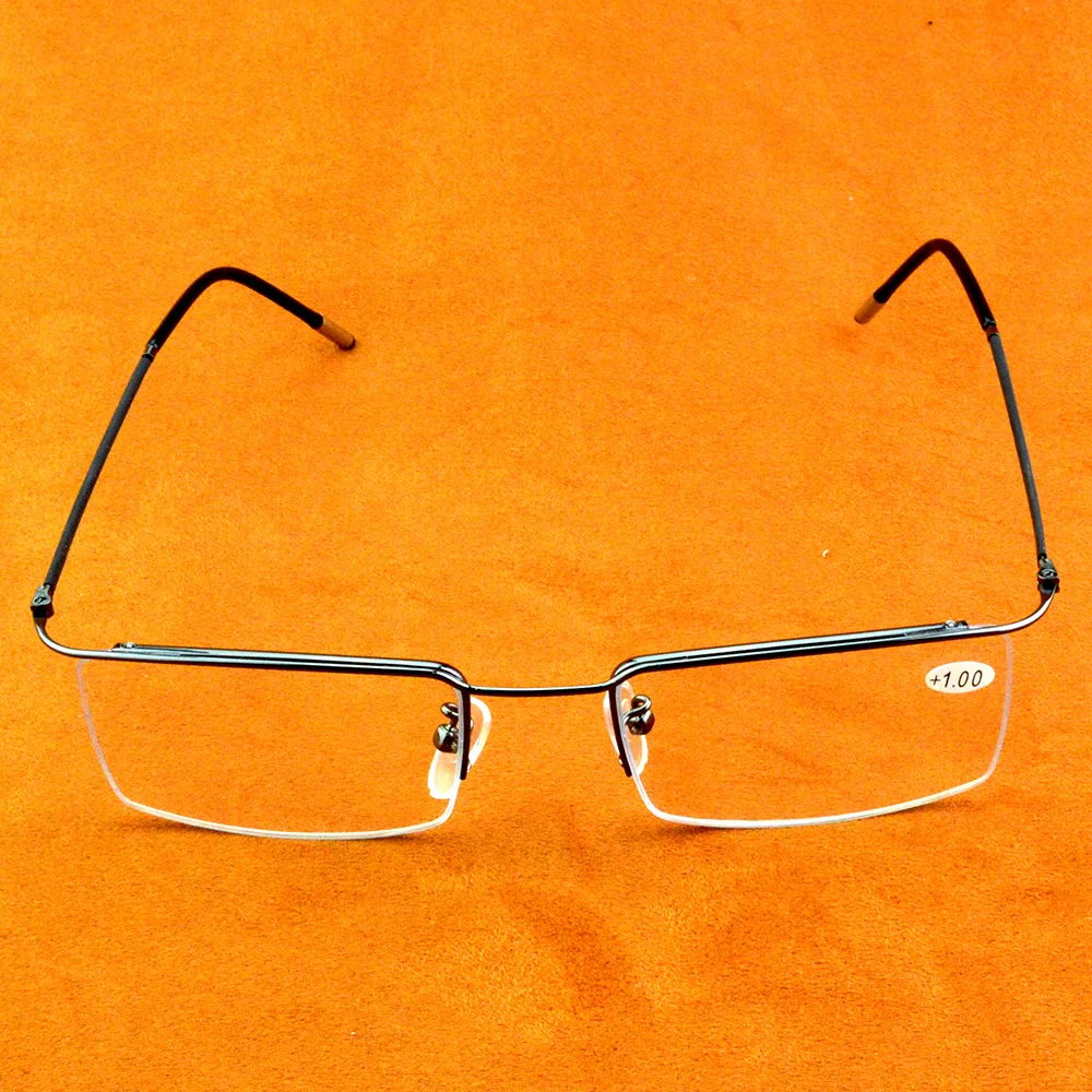 Titanium Alloy Business Men For Intelligence Progressive Multifocal Commercial Reading Glasses Bifocal +1 +1.5 To +4