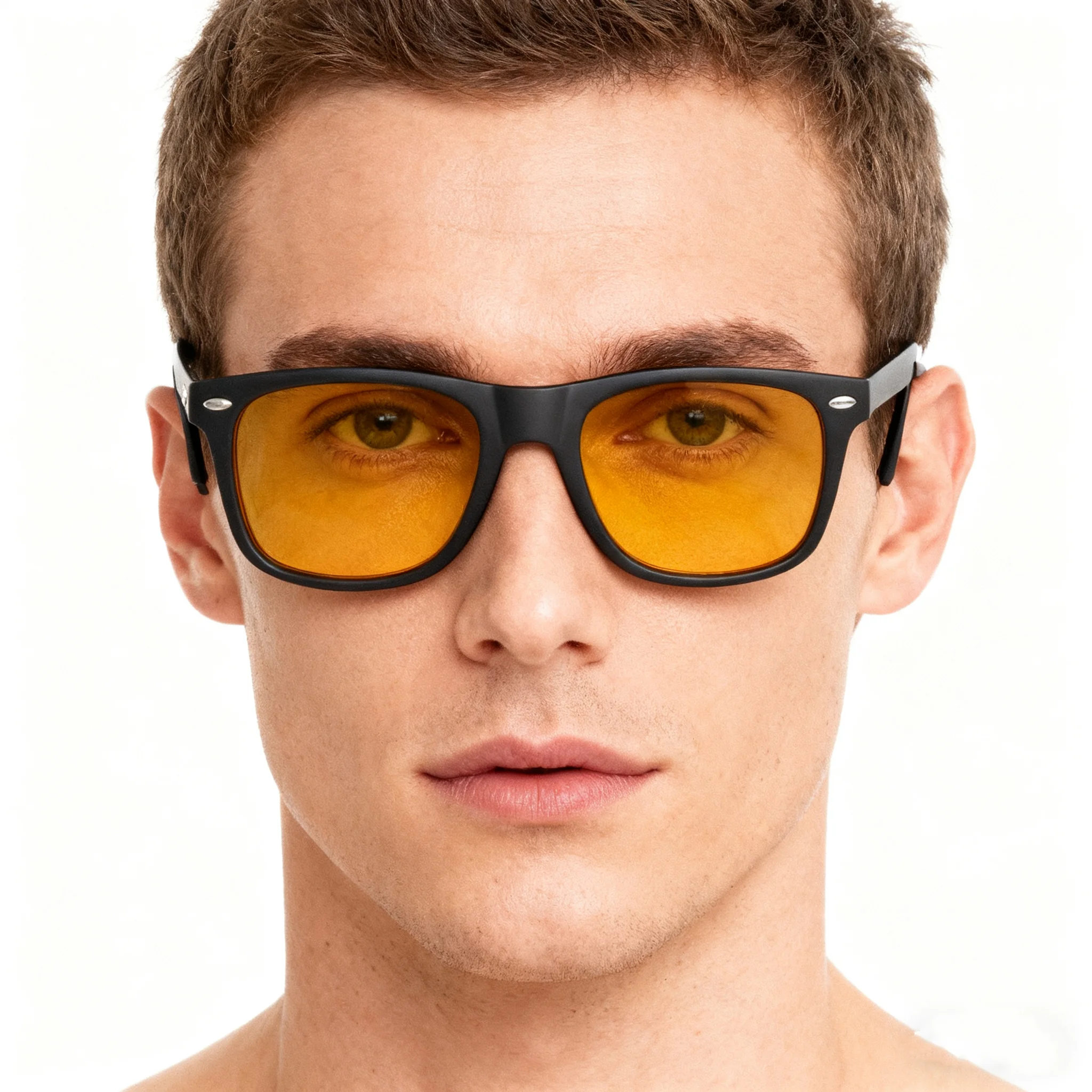 VIVIBEE 나이트 비전 블루 라이트 차단 안경 남성 스퀘어 컴퓨터 눈 보호 안경 게임 ... - 1