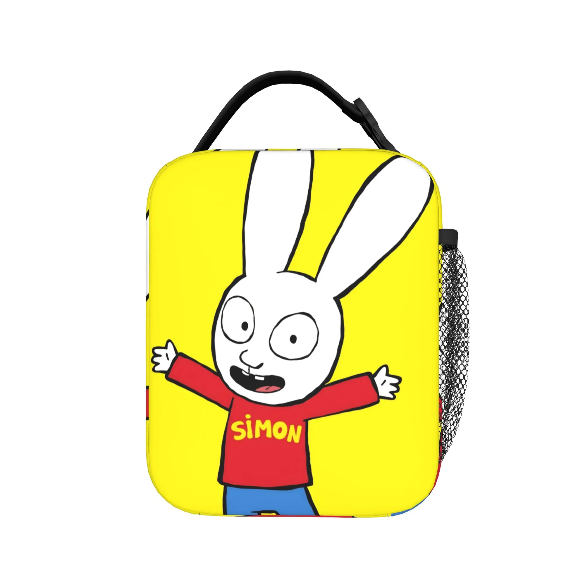 Simon Super Rabbit Insulated Lunch Bag for Men Women  Food Container Bags Portable Thermal Cooler Lunch Boxes For Picnic