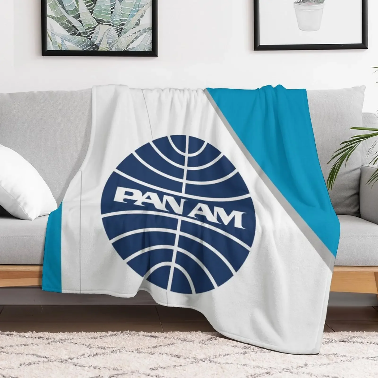 Pan Am | Pan American Airways | Tail Fin Throw Blanket heavy to sleep Picnic Weighted Beautifuls Blankets