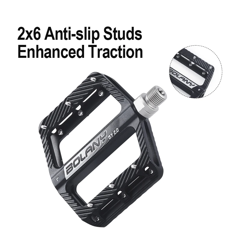 دواسة دراجة من سبائك الألومنيوم بولاني ، دواسات دراجة جبلية مانعة للانزلاق ، مقاومة للغبار ، مقاومة للماء ، ختم ، 3 محامل ، ملحقات