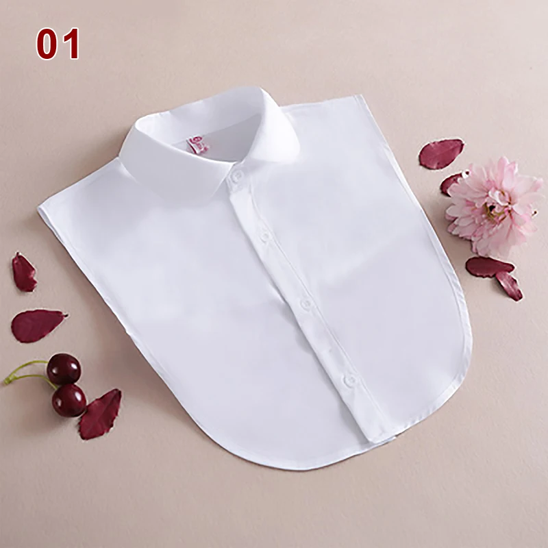 Women Shirt Fake Collar Vintage Detachable False Collar Blouse Lapel Elastic Collar Tie Women Clothes Shirt Accessories