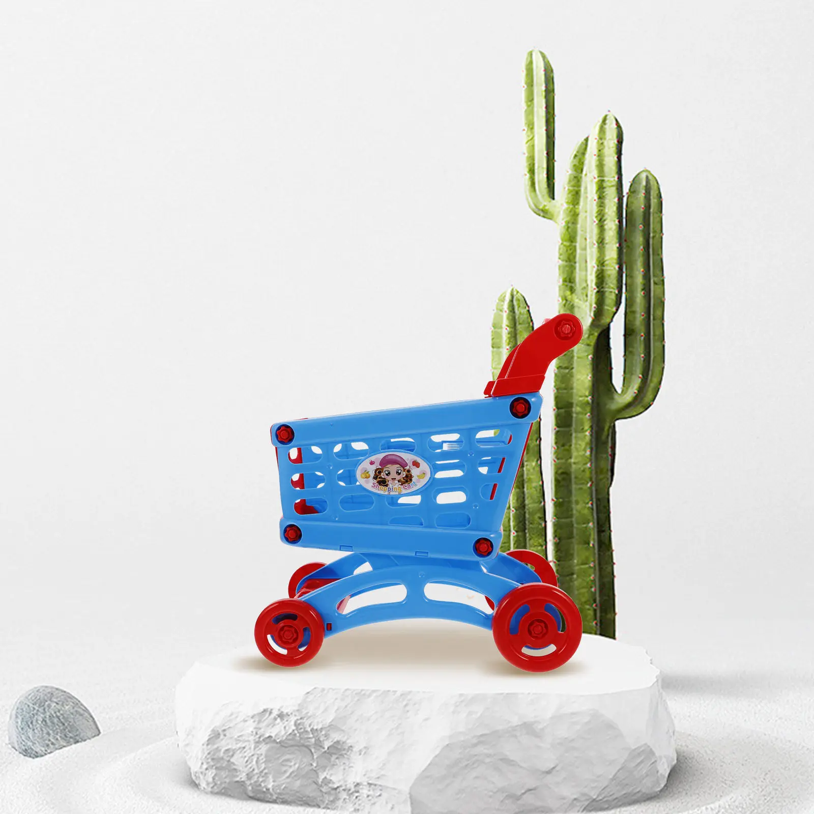 

Миниатюрная тележка для покупок для малышей 1-3 лет, реалистичная тележка для ролевых игр в продуктовый магазин, тележка для активных игр детей