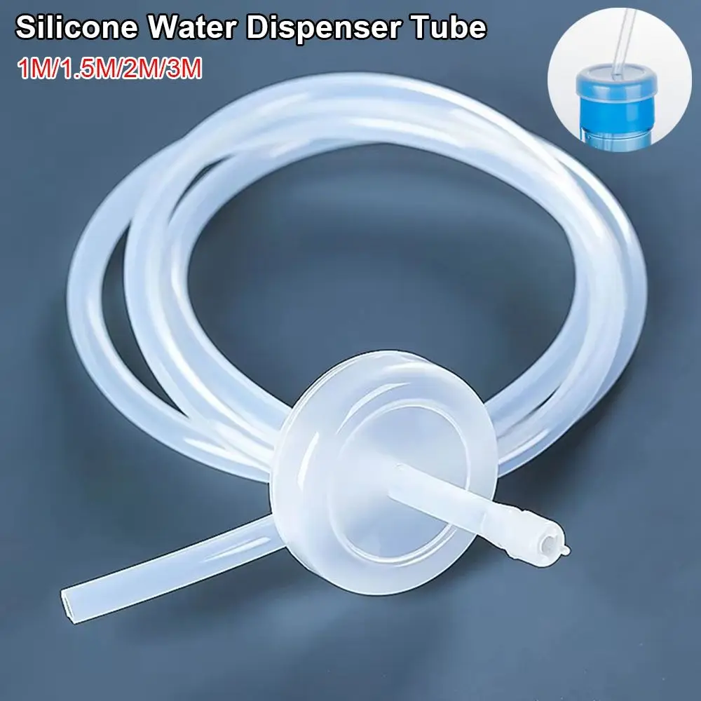 1Set Food Grade Silicone Tube Transparent Universal Inlet Pipe Automatic Suction 1/1.5/2/3 Meters Water Dispenser Pipe