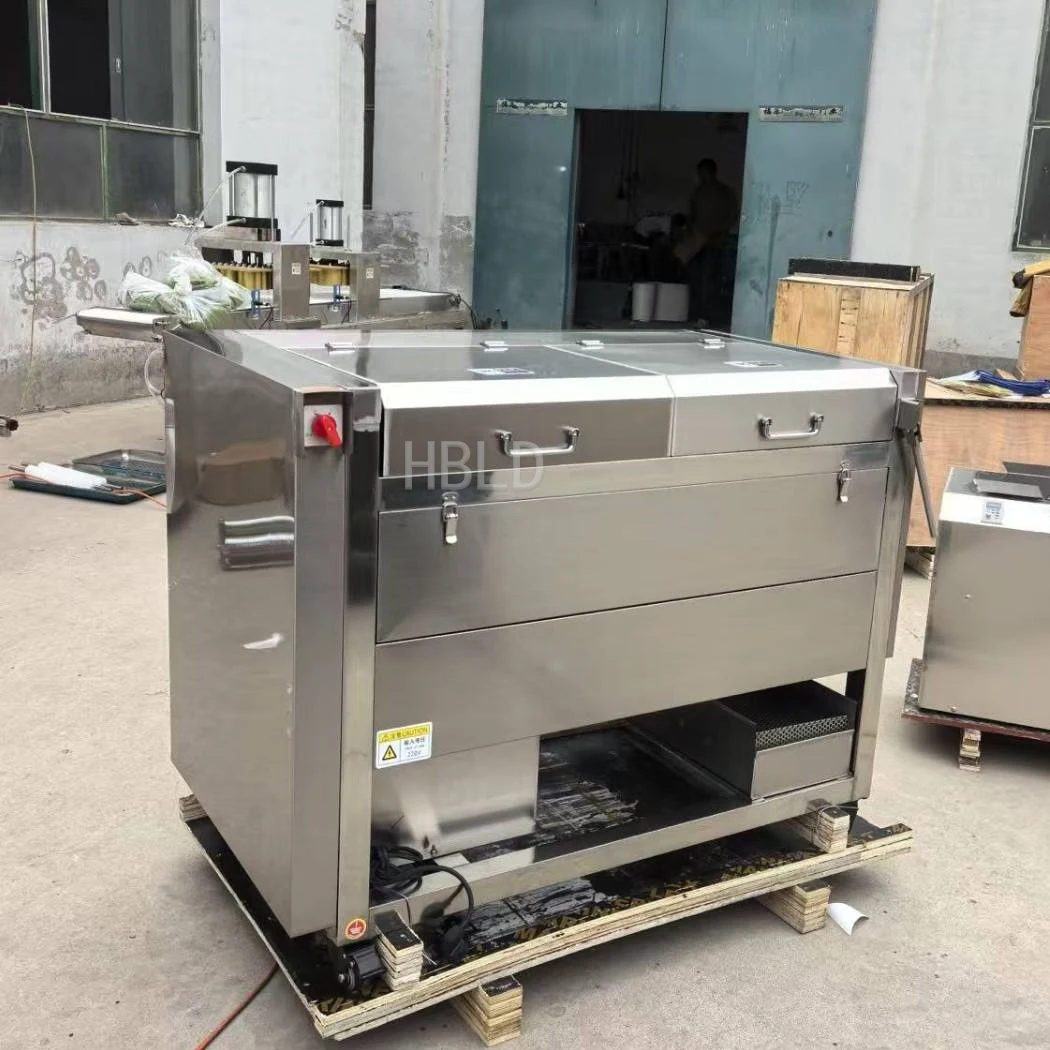 Industrial Potato Washing Machine, 1.1KW Power Root Vegetable Peeling Equipment for Cassava, Ginger, Potato Cleaning