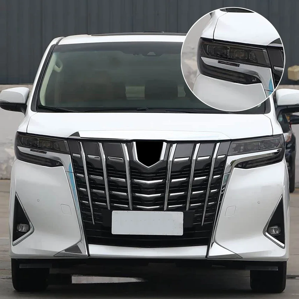 

Smoke Black Pre Cut Car Headlight Protective Film For Toyota Alphard AH40 AH30 2019-2026 Anti-Scratch High-Gloss Vinyl Wrap Film