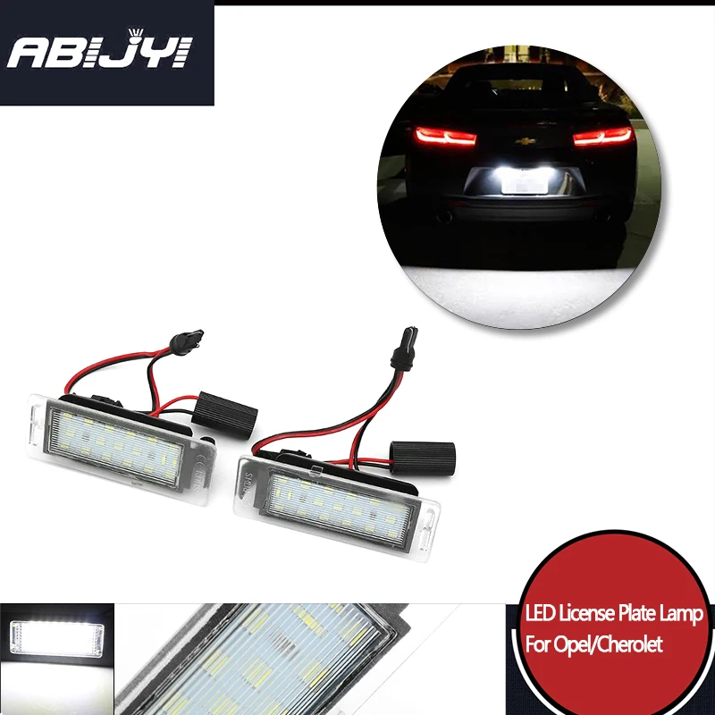 

2px LED Licence Number Plate Light for OPEL VAUXHALL MOKKA X Insignia Sports Tourer Cadillac GMC Chevrolet Cruze Camaro Corvette