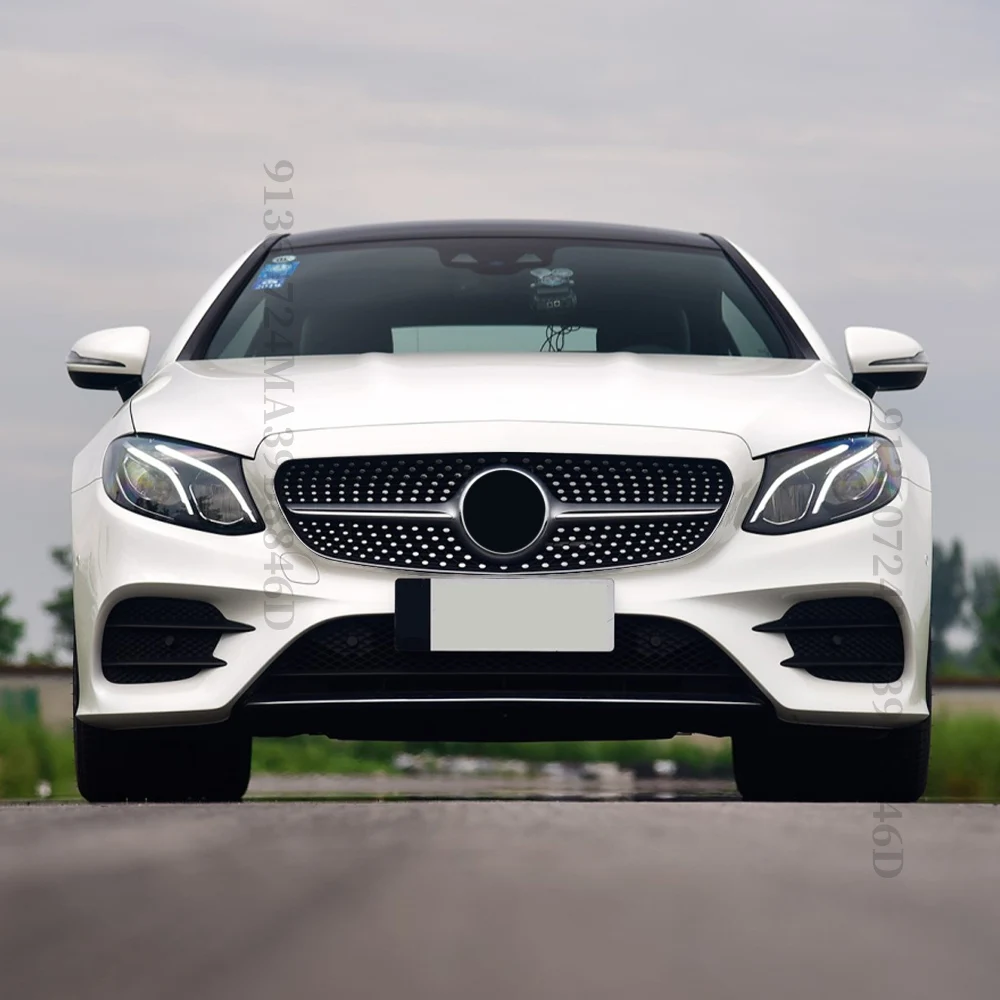 Modified GT Diamond E63 Style Front Inlet Grille Bumper Grill Hood Mesh For Mercedes Benz E W213 A238 C238 2016-2020 Facelift