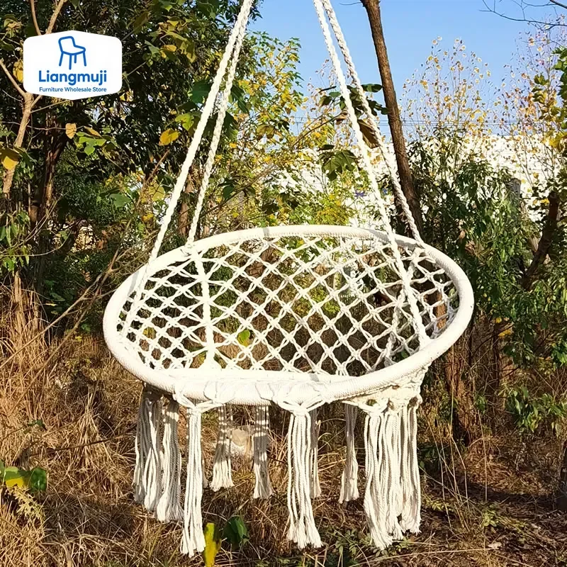 

Round Hammock Chair Outdoor Indoor Dormitory Bedroom Yard For Child Adult Swinging Hanging Single Safety Chair Hammock swing