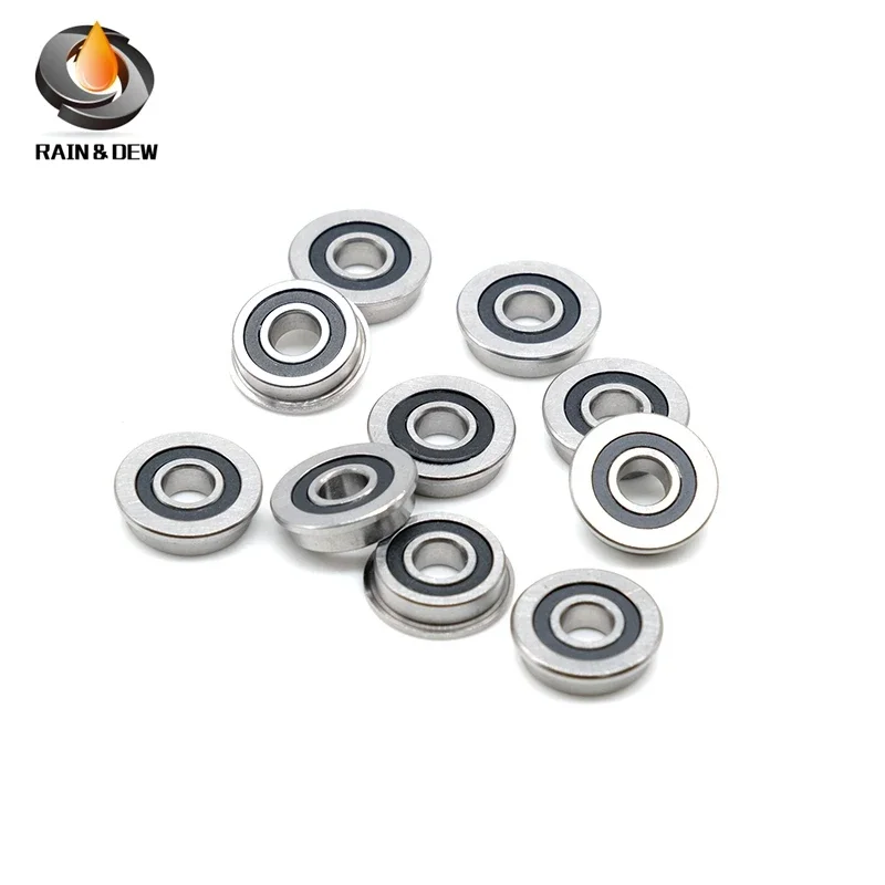 F695 2RS  Ball Bearings 10Pcs 5*13*4 mm ABEC-7 Flanged Miniature F695 RS Bearing F695RS For VORON Mobius 2/3 2/4 3D Printer