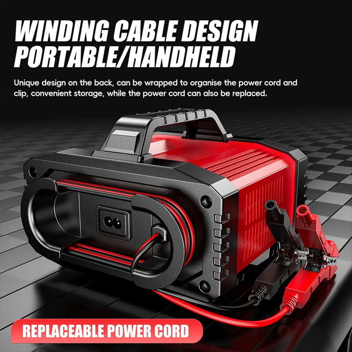 ~【A360Z】15A Battery Charger, 12/24V Lead Acid Car Battery Charger, Automotive Jump , Upgraded Trickle Charger EU Plug