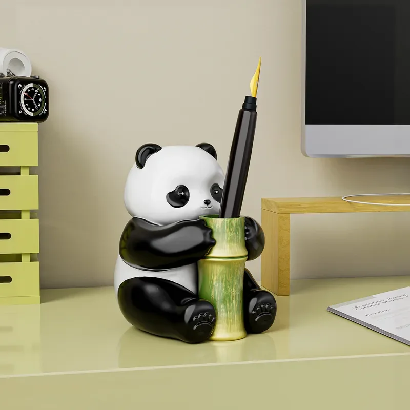 Chengdu Panda Souvenir Pen Holder Office Desk Rising Ornament Practical Graduation Gift for Teachers Cute Animal Merchandise