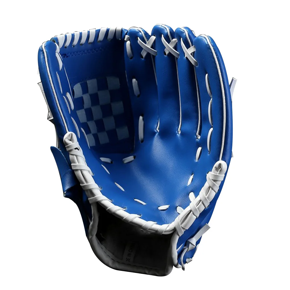 

1pc 10.5 Inch Baseball Gloves Blue Thickened Pu Pvc Softball Infield Glove Pitcher Catcher Training Sports Gear For