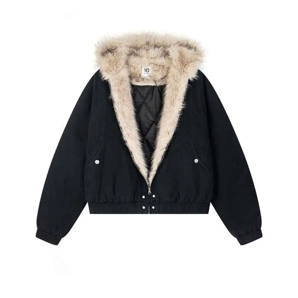 

2025 Winter New Men's Patchwork Long-Sleeve Jacket American Retro Fashion Trendy High Street Loose Simple Casual Niche Men's Top