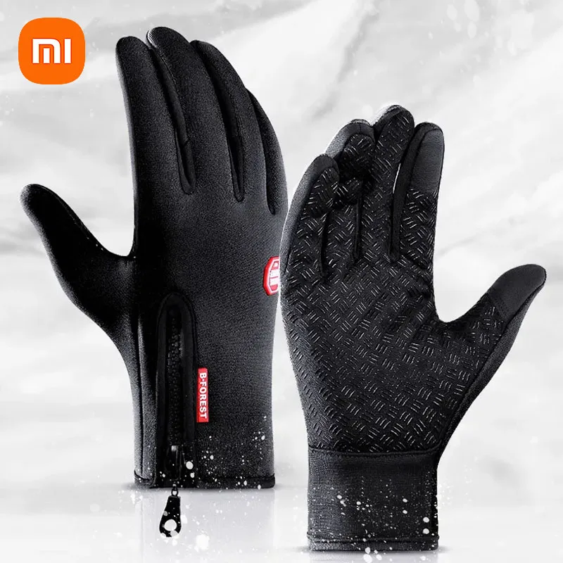 Xiaomi touchscreen luvas de inverno térmica quente unisex ciclismo bicicleta luvas de esqui acampamento ao ar livre motocicleta esportes dedo cheio