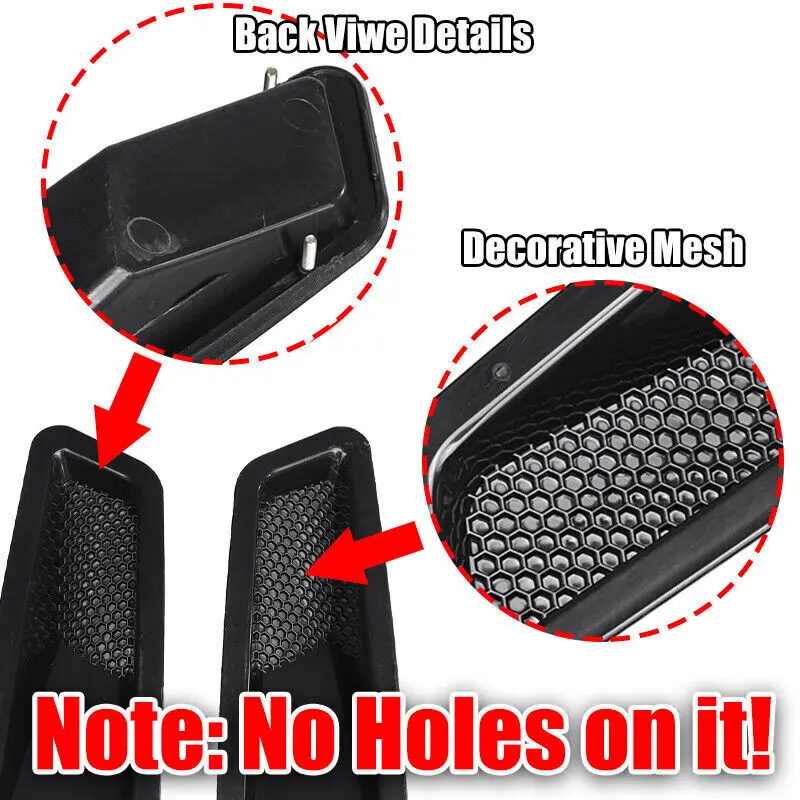 Carbon Fiber Look/Glossy Black Car Engine Hood Vent Air Louvers For Mercedes For Benz W204 C63 W205 W207 W212 W213 For AMG Sedan