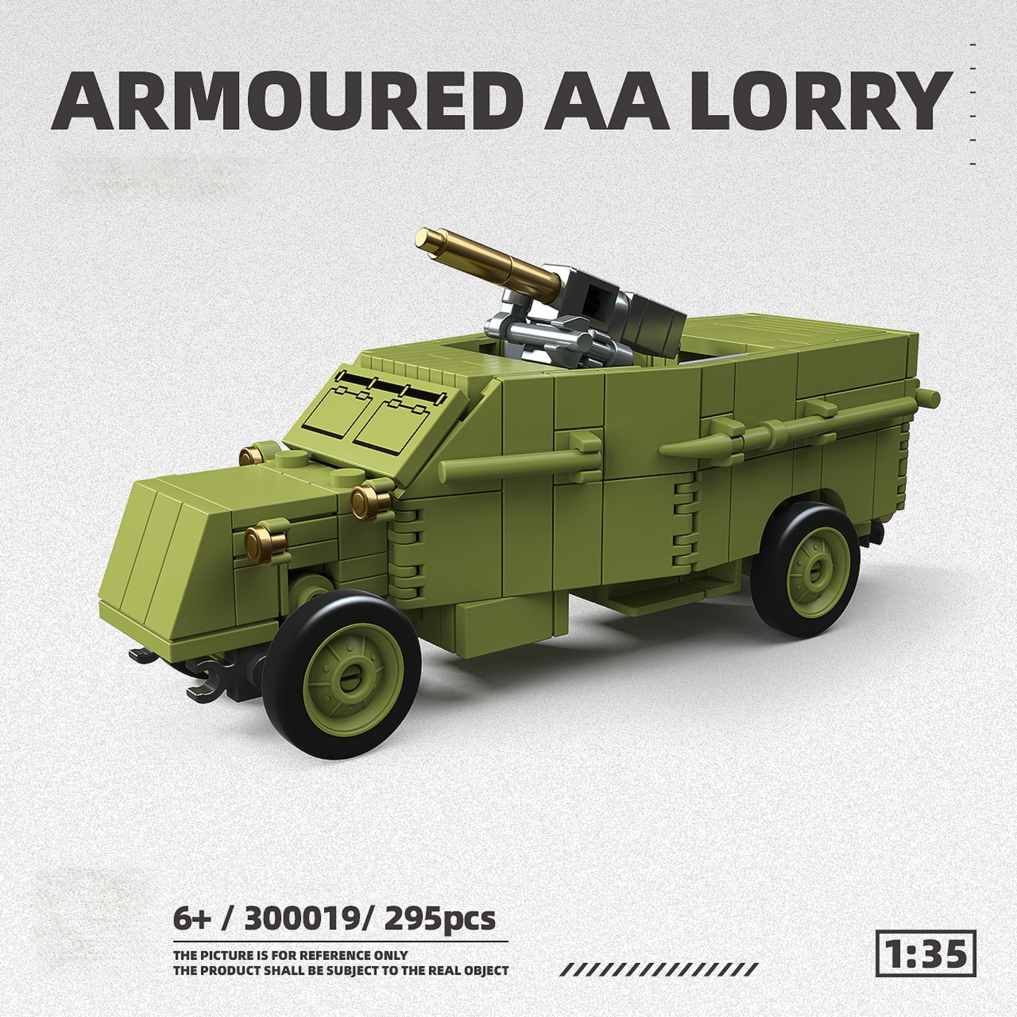 

Ww1 Armored AA Lorry Building Blocks British Series Anti-aircraft Armored Vehicles Military Bricks Toys for Kids Adults Gifts
