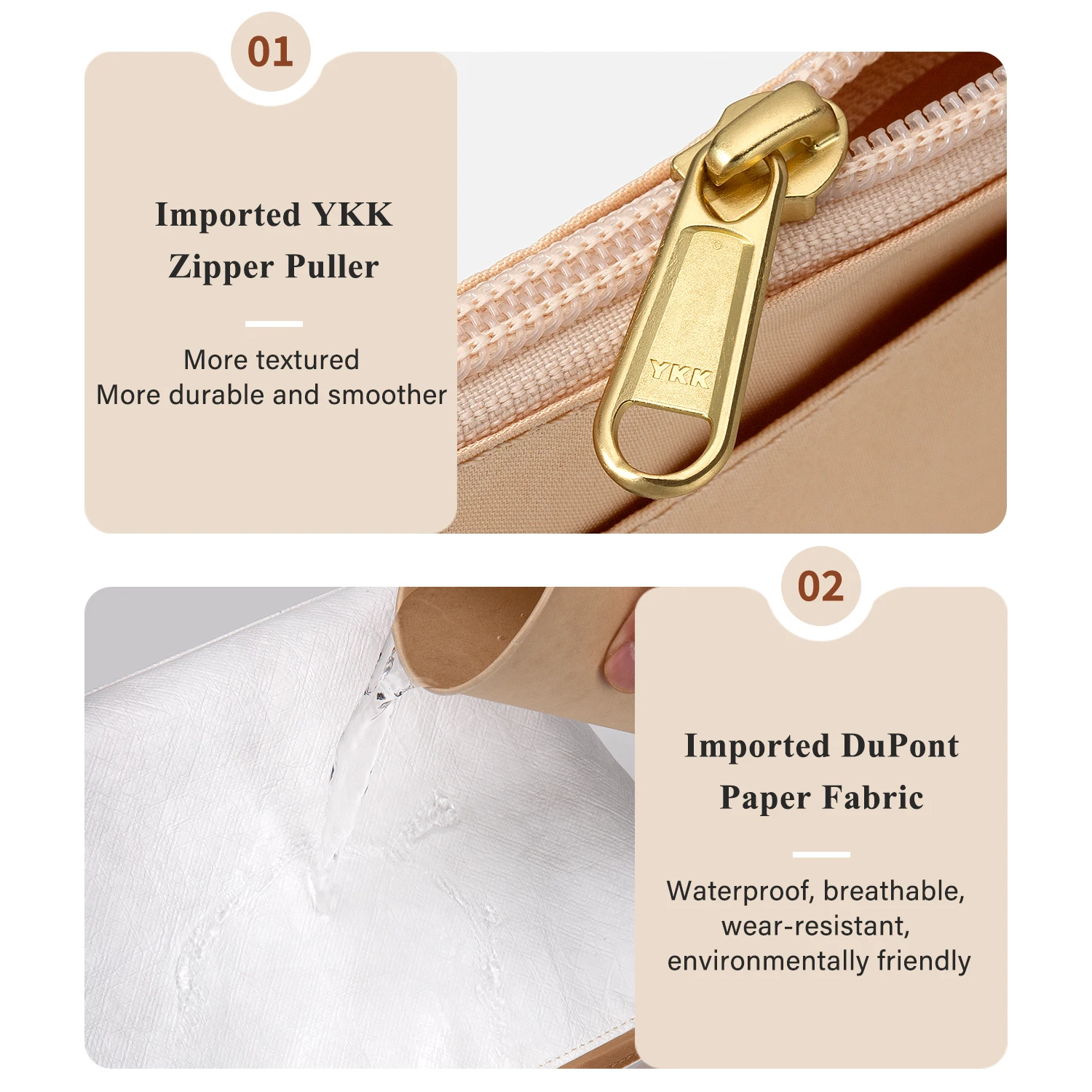 WUTA Bag Organizer For Longchamp Energy Handbag Dupont Paper Inner Bag Travel Portable Purse Insert Makeup Bag Support Shaper