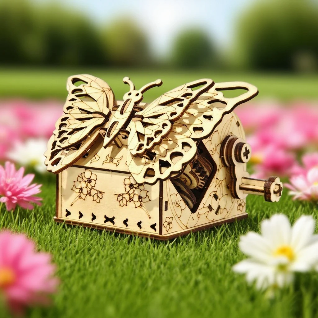 Drewniane puzzle 3D dla dorosłych Model motyla Zestaw DIY Ręcznie robiony prezent urodzinowy na Boże Narodzenie