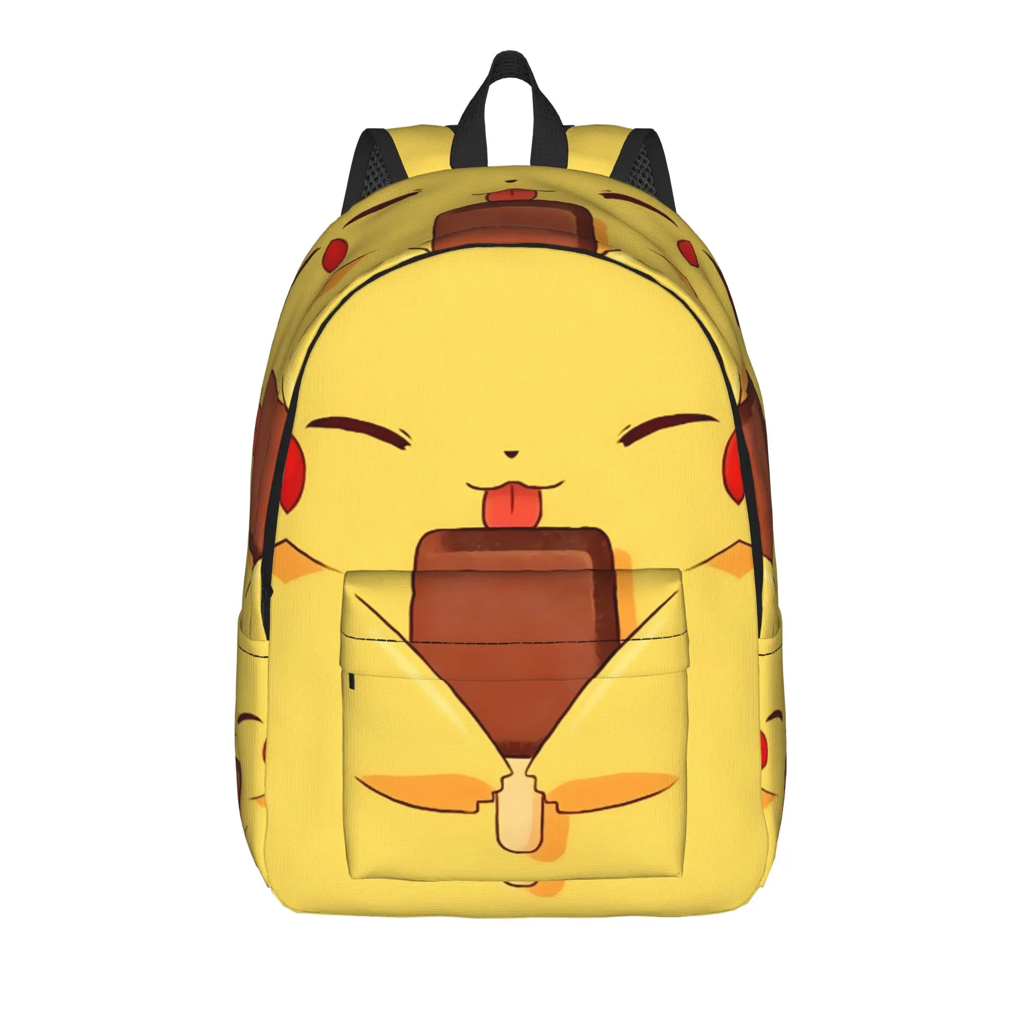 Fashion Cartoon Pokemon Theme Backpack Pikechu Love Food Mochilas Light Hiking Retro Washable Rucksack