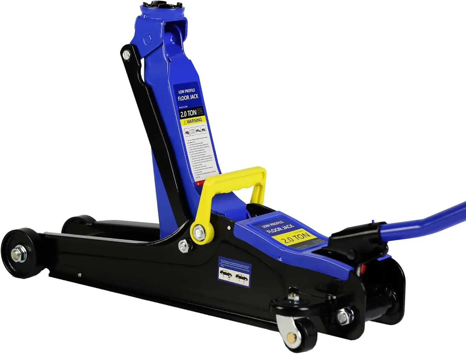 

2 Ton Low Profile Heavy Duty Steel Racing Floor Jack - Single Piston Quick Lift Pump, 4000lbs Capacity