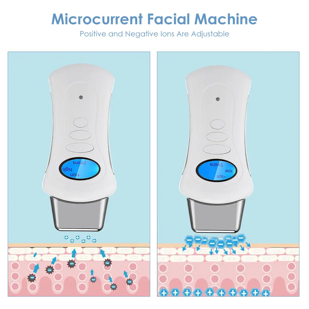 Galvanic Spa Nu Electroporator Handheld Skin Tightening Face Lift Microcurrent Galvanic Current Device Skin Care Facial Machine