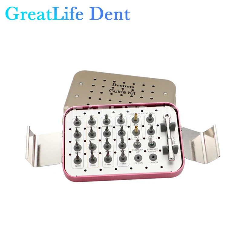 GreatLife Dent 100% Original Dentium Dental Guide Drill Positioning Guide Kit One Kit Surgical Guide Kit Implant Dentium