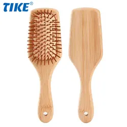 Peine de bambú de masaje para mujer, cepillo de pelo antiestático profesional, herramienta de peinado para reducir la pérdida de cabello, peine de madera Unisex, 1 pieza