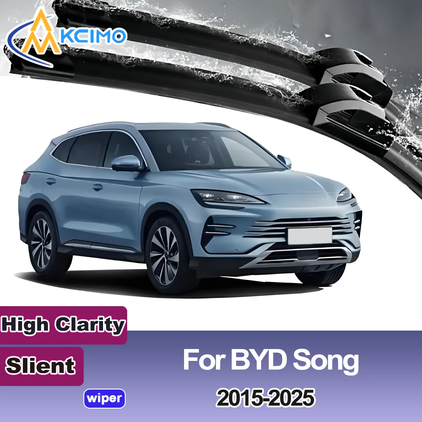 

KCIMO 2PCS New Wiper Blades for BYD Song 2015-2025 Front Windshield Auto Wipers Blade Accessories 2025 2024 2023 2022 2021