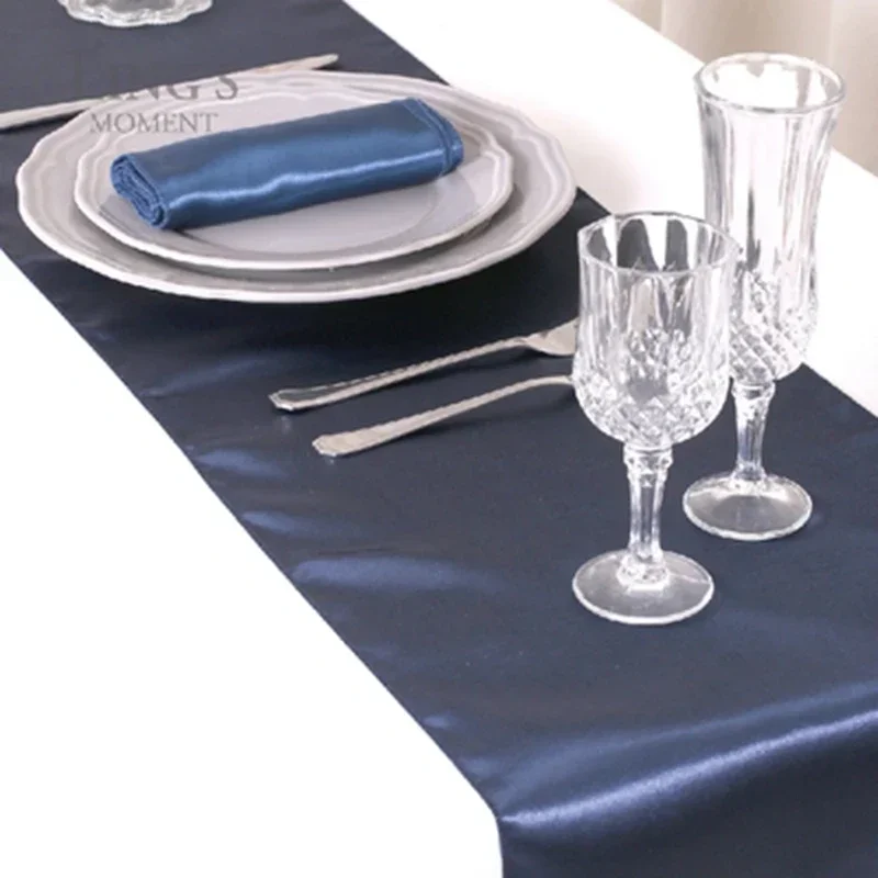 Table Runner Satin Shiny Colour Wedding Decoration Hotel Birthday Party Show Banquet