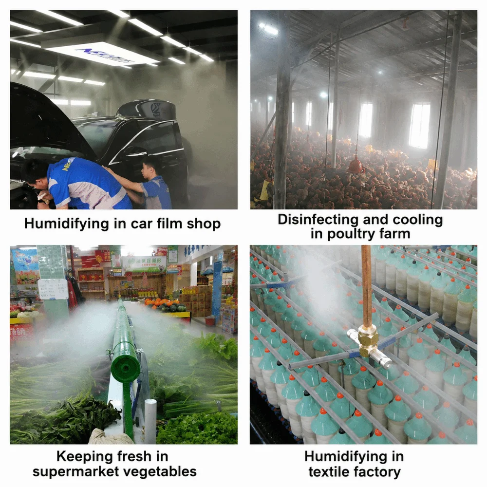 Durable 3/16 Inch Misting Nozzle 0.1mm~0.5mm Brass Atomization Sprayer Humidify Sprayer