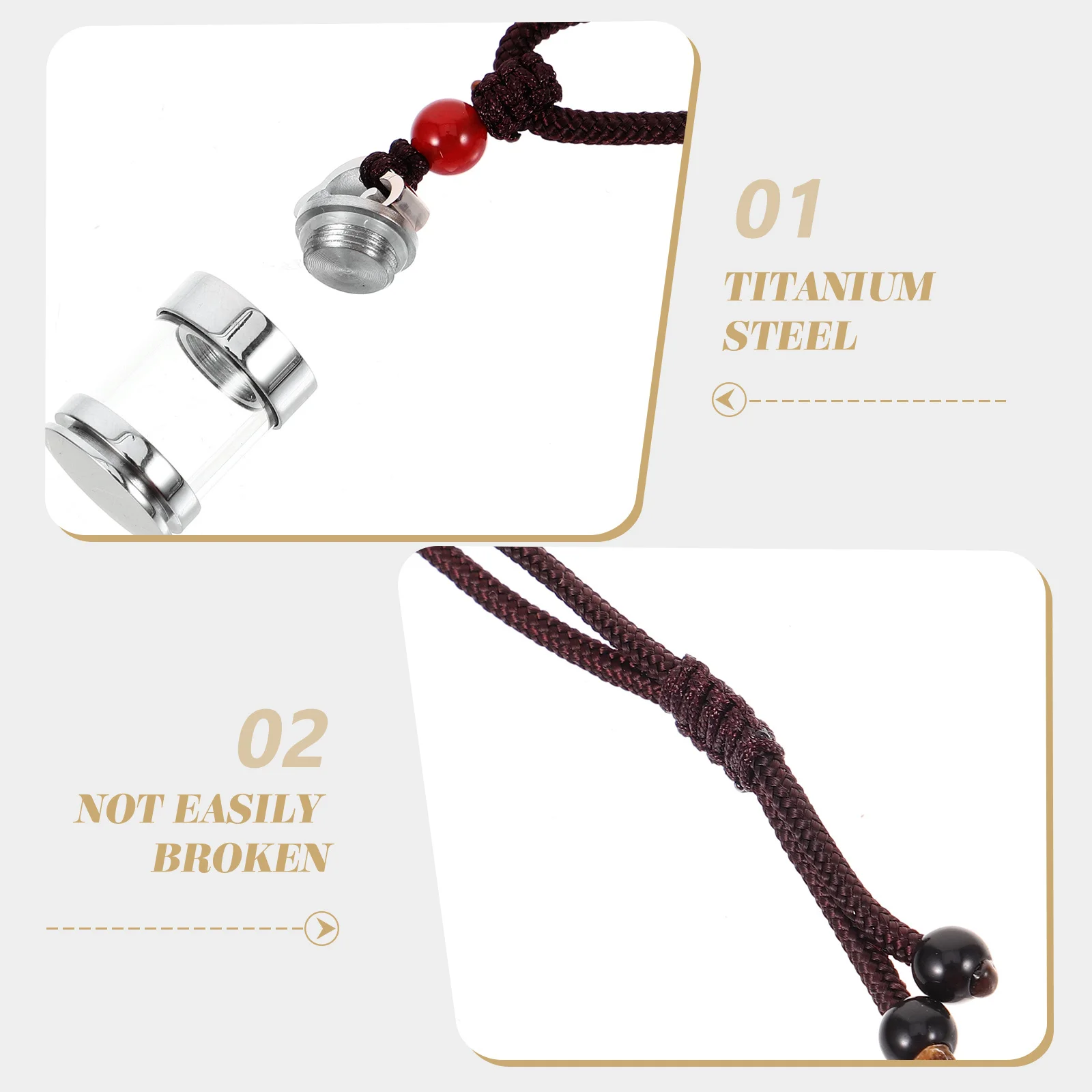 

Empty Bottle Pendant Necklace with Chain for Unisex Titanium Steel Vial Container Diffuser Amulet Charm Fashion Jewelry