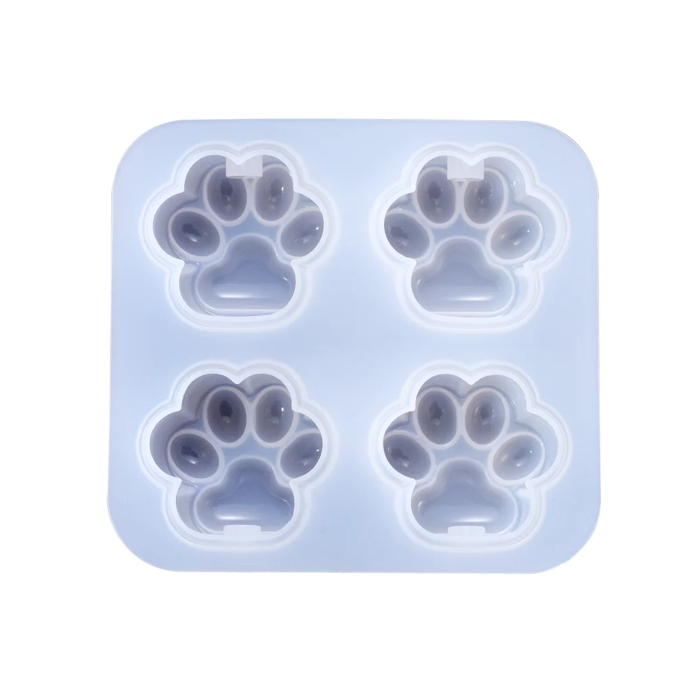 Kitten Claw Keychain Mold DIY Resin Mold Crystal Epoxy Silicone Mold Dog Tag Bone Shaped Pendant Jewelry Making Casting Mould
