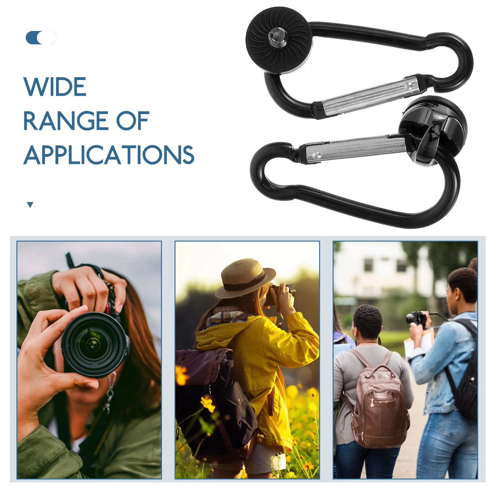 

2Pcs Waist Camera Strap Buckle Strong Metal Shoulder Belt Hook Portable Secure Fastener for Outdoor Equipment